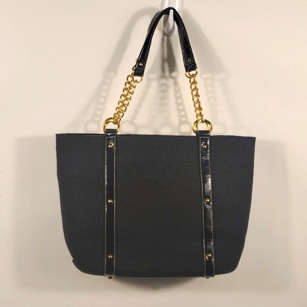 New With Tags Black shoulder Hobo bag with gold chains